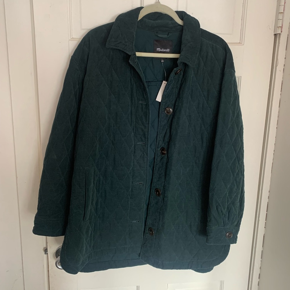 Madewell Belrose Quilted Corduroy Shirt Jacket size L